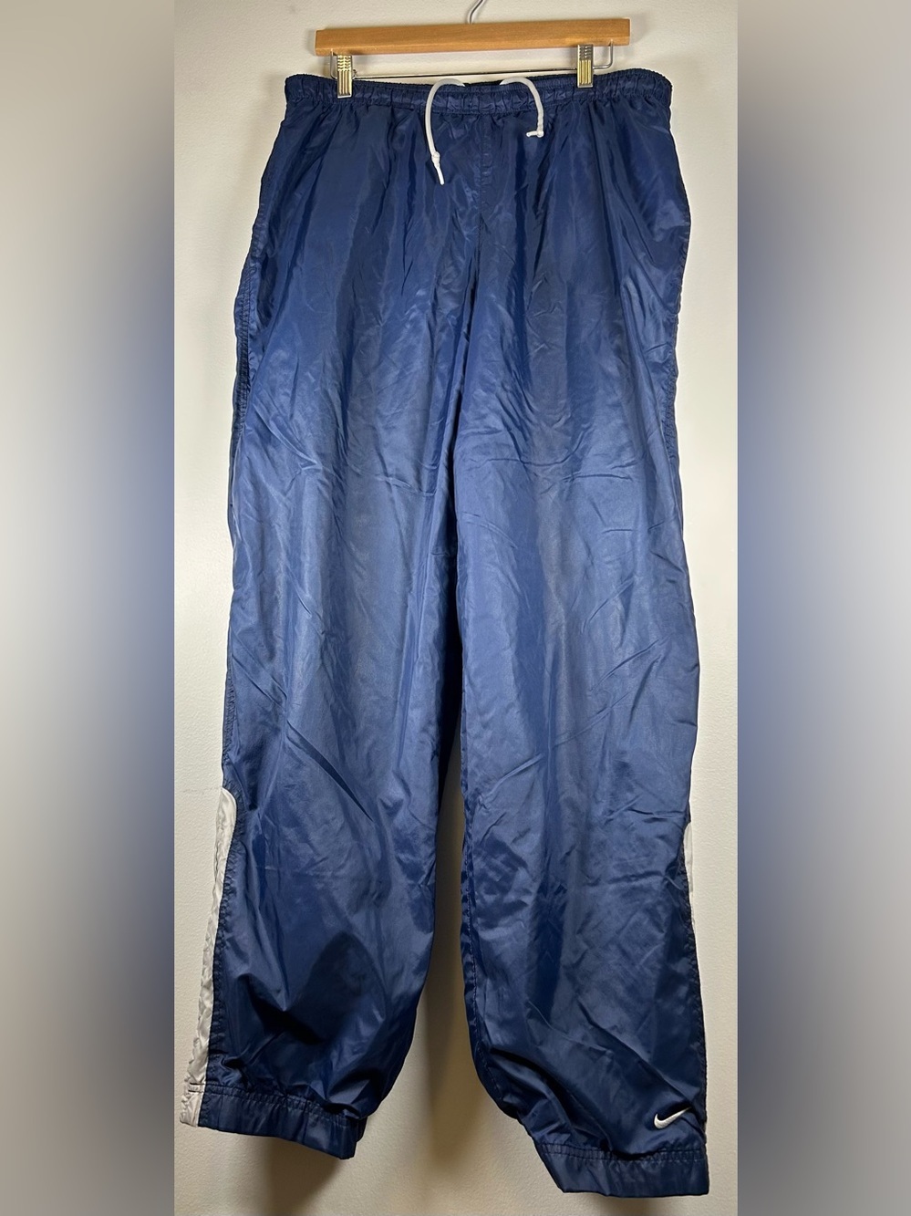 Vintage Nike Men’s Track Pants Size L Lined Travis Scott Mini Swoosh Wide Leg